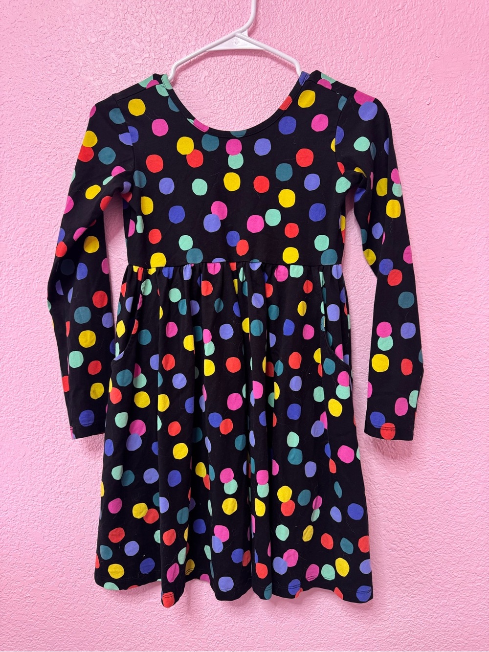 Hanna Andersson Long Sleeve Skater Dress with Pockets – Girls Size 10 / 140 cm